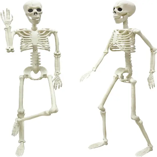 2PCS Halloween Posable Skeletons {1}