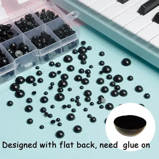 850pcs Round Black Plastic Doll {2}