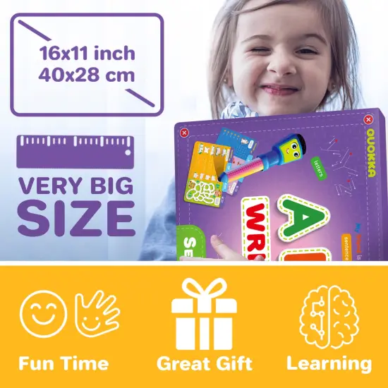 QUOKKA 2X Set Busy Book Handwriting Practice for Kids - Learn to Write for Toddlers Age 3 4 5 - | 24 Tasks | 4 Dry Erase Markers | Pre K ABC Letter Tracing | - Homeschool Preschool Learning Activities {3}