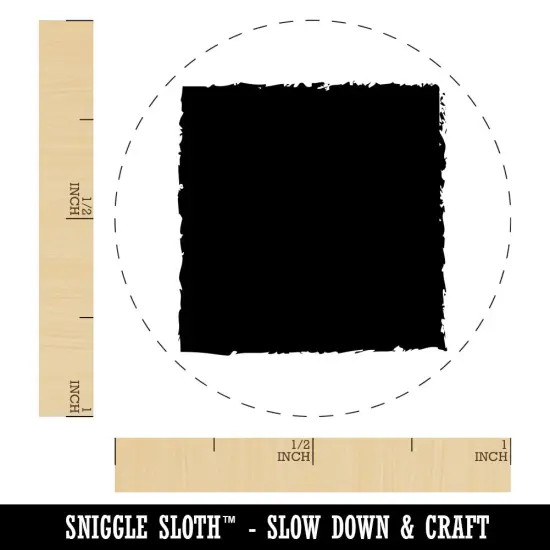 Sketchy Solid Square Self-Inking Rubber Stamp for Stamping Crafting Planners Lime Green {1}