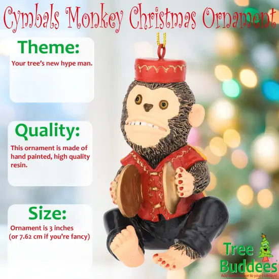 Tree Buddees Cymbals Monkey Unique Retro Toy Christmas Ornaments {2}