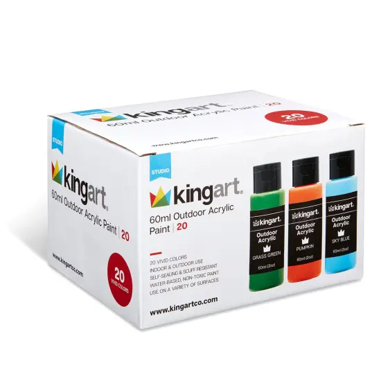 KINGART® Outdoor Acrylic Paint, 20 Colors {4}