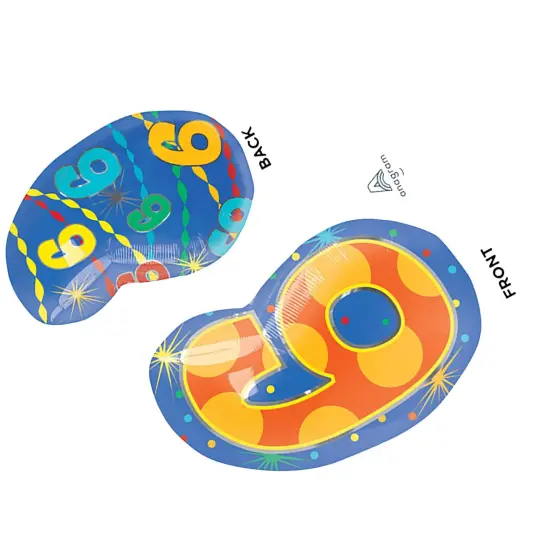 Number 6 Confetti Dots 20 Inch Foil Mylar Balloon {2}