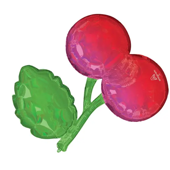 Anagram&reg; 30 Inch Fruity Mix Iridescent Cherries Foil Mylar Balloon {1}
