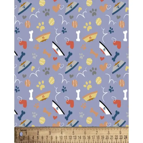 Dogs Love Bones Cotton Fabric | By the Yard | Sewing and Crafting | 44 inches wide {1}