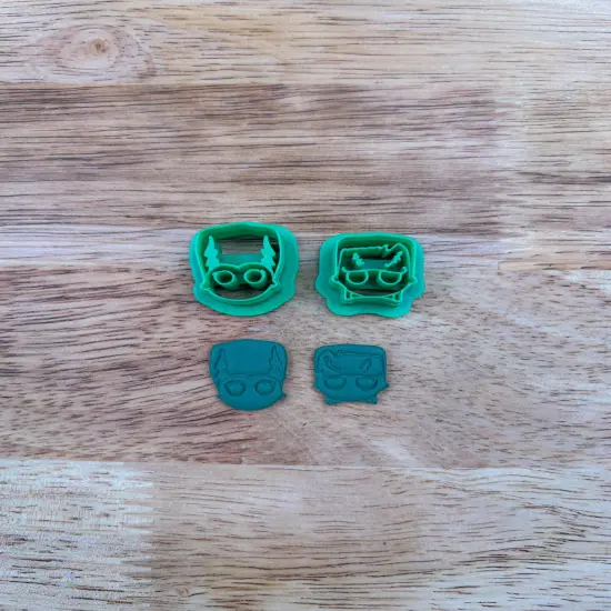 FRANKENSTIEN & BRIDE STUD SET | HALLOWEEN 2023 | CLAY CUTTERS {1}