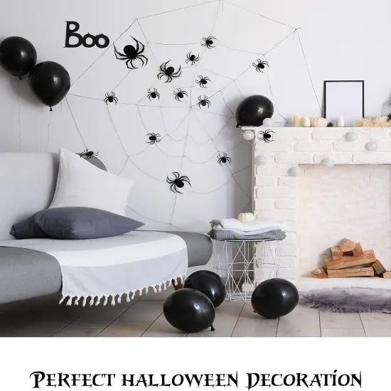 Scary Realistic Black Spider Sticker DIY Windows Wall Decal {6}