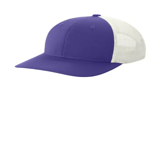 Sport-Tek&reg; Club Snapback Trucker Purple/ White {1}