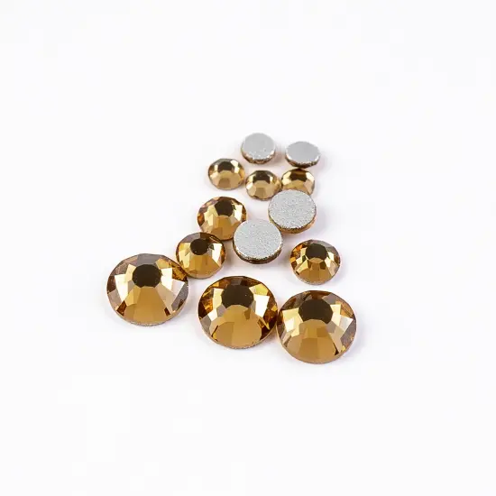 Crystal Lane DIY Combo Glass Flatback Rhinestones SS3 / SS6 / SS12 Lt. Colorado Topaz {1}