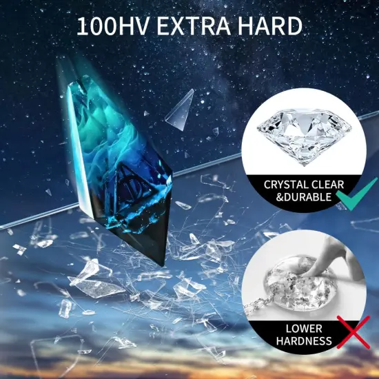 OSBANG Crystal Clear Hard UV Resin Upgraded Formula Ultraviolet Fast Curing Resin for Jewelry Making Craft Decoration Hard Transparent Glue Solar Cure Sunlight Activated Resin Casting & Coating (200g) {2}