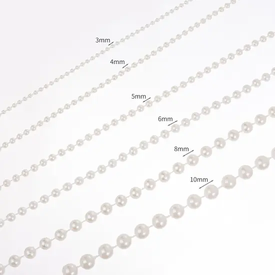 3mm Small Crafts Faux Pearl Beads Garland Pearl Bead Roll Strand of Pearls to Decorate Floral Centerpieces {4}