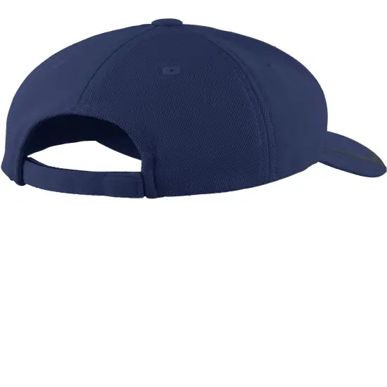 Sport-Tek&reg; Pique Colorblock Cap True Navy/ Graphite {2}