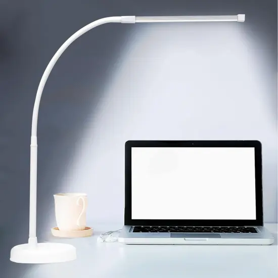 LED Desk Lamp, Swing Arm Architect Task Lamp with Long Flexible Gooseneck, Heavy Base, 3 Color Modes, 10 Brightness Levels, and USB Adapter, Desk Light for Home/Office/Drafting/Reading {1}