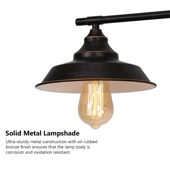 3-Light Oil Rubbed Bronze Bathroom Vanity Light Modern Adjustable Wall Fixture for Bathroom, Powder Room, or Dressing Area &ndash; Easy Installation, Anti-Rust Finish {3}