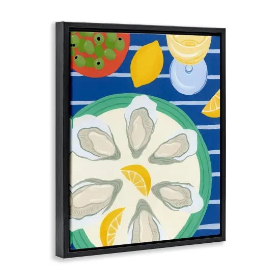 Stupell Industries Oyster Plate on Stripes Floating Frame, design by Courtney Haley {9}
