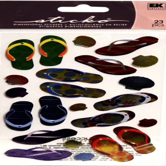 Sticko Flip Floppin Dimensional Metallic Foil Stickers {1}