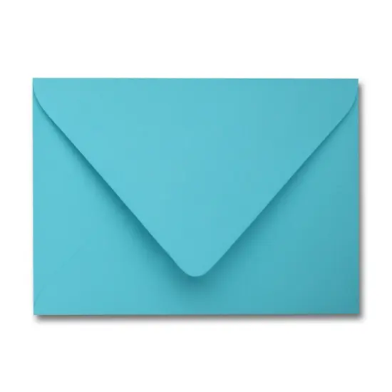 Colorplan TURQUOISE BLUE - 91 Lb. / 135 gsm / 8 pts Matte Premium Cardstock Paper Text A2 Euro Flap Envelopes Bulk Pack of 250 {1}