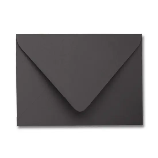 Colorplan DARK GREY - 91 Lb. / 135 gsm / 8 pts Matte Premium Cardstock Paper Text A2 Euro Flap Envelopes Bulk Pack of 250 {1}