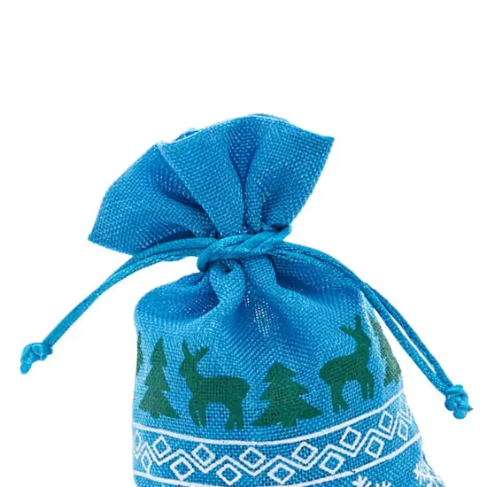 Christmas Gift Bags 4&rdquo; x 6&rdquo; Faux Linen Style {5}