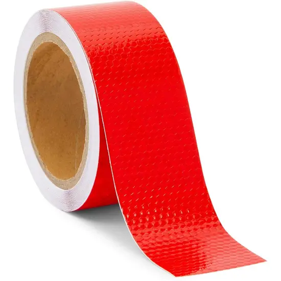 Reflective Tape - Red Outdoor Reflector Safety Roll for Trailers, Warning, Signs, Stairs, Bikes (2 In x 30 FT) {2}