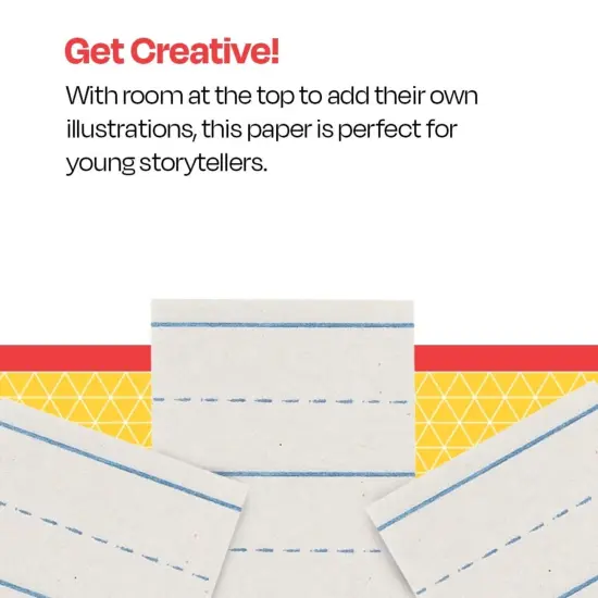 School Smart Storybook Paper, 7/8 Inch Rule, 18 x 12 Inches, 500 Sheets {6}