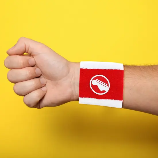 Scott Pilgrim Red & White Guitar Athletic Wristband {3}