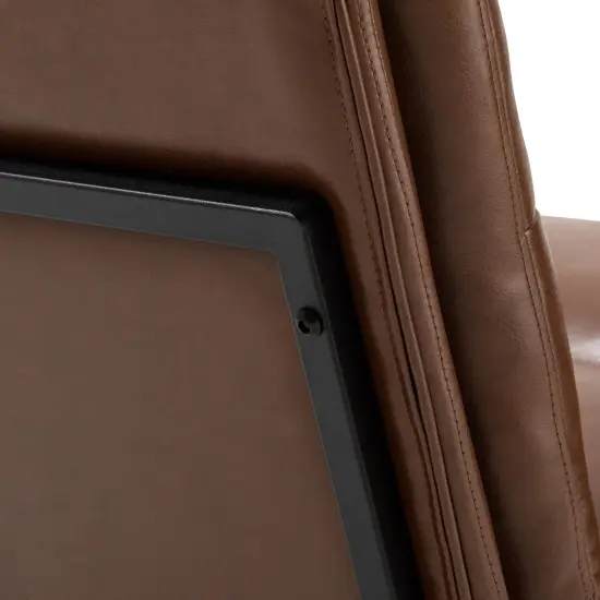 30.25"H Modern Soft PU Leather Armless Accent Chair Set of 2-Beige {9}