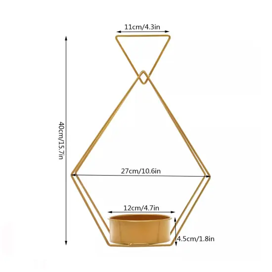 Kitcheniva 10 Pcs Geometric Metal Flower Stands Golden Vases Centerpieces Wedding Party Decor {3}