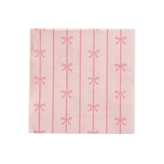 PETAL PINK SIGNATURE BOW LARGE NAPKINS {1}