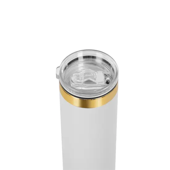 MakerFlo 40 oz Gold Electroplated Powder Coated Tumbler with Twist On Clear Slide Lid and Handle Sold Separately, Ideal for Craft and Personalization (Laser Engraving, UV DTF, Epoxy, and Vinyl) {2}