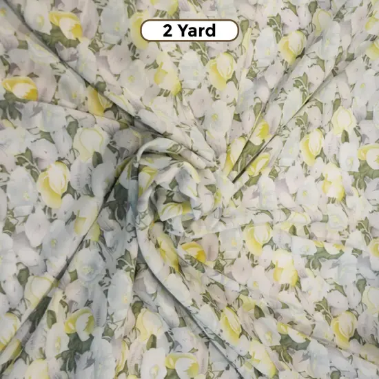 Spring Floral Rayon Challis Fabric 60" Wide Perfect for Dresses & Skirts Lilac {1}