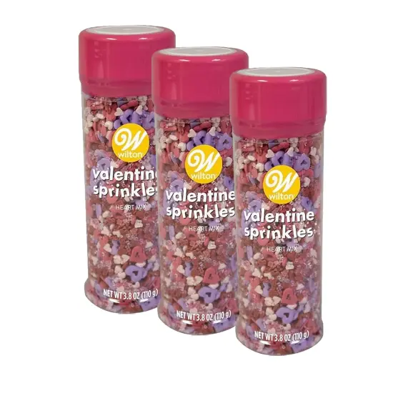 Wilton Tall Bottle Sprinkles Mix 4 oz Open Heart {4}