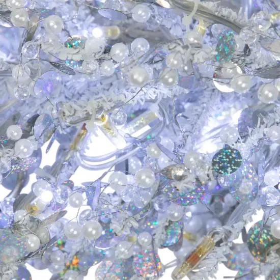 GKI/Bethlehem Lighting LED Lighted Commercial Manhattan Lightspray Christmas Swag - 9' - Silver {7}