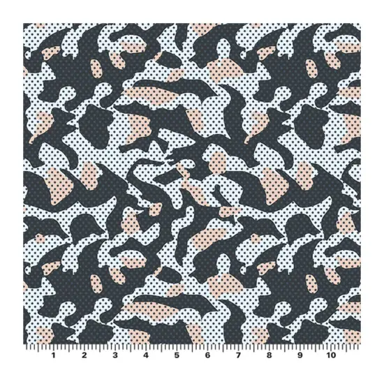Pop Art Camouflage Printed Spandex Fabric {5}