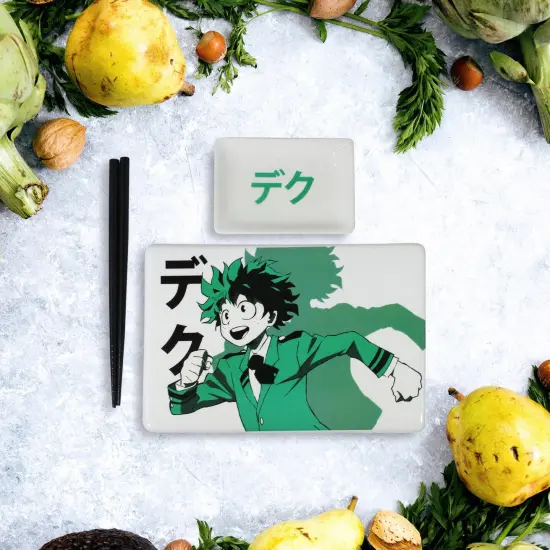 My Hero Academia Deku Sushi Plate Set | Sushi Plate, Soy Sauce Dish, & Chopsticks {4}