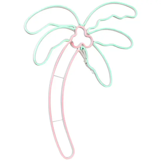 Northlight LED Palm Tree Neon Lighted Wall Art - 24.5" - Orange and Green {5}