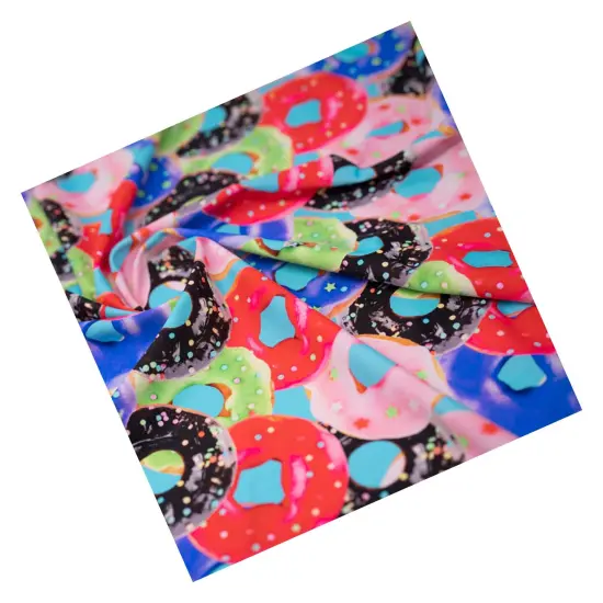 Glazed Doughnuts Printed Spandex Fabric {5}