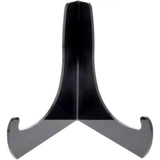 Plymor Black Acrylic 60-Degree Angle Easel With Deep Support Ledges, 9" H x 9" W x 7.25" D {2}