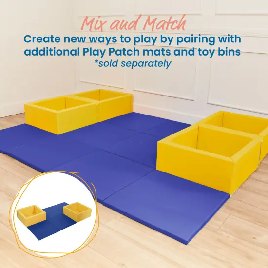 Play Patch Activity Mat Squares, Modular Playmat, 4-Pack Blue {5}