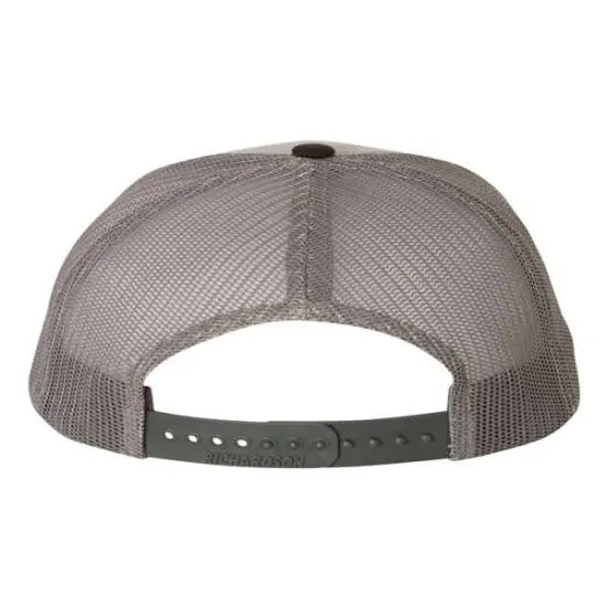 Richardson&reg; Snapback Trucker Cap Grey/ C Black {2}