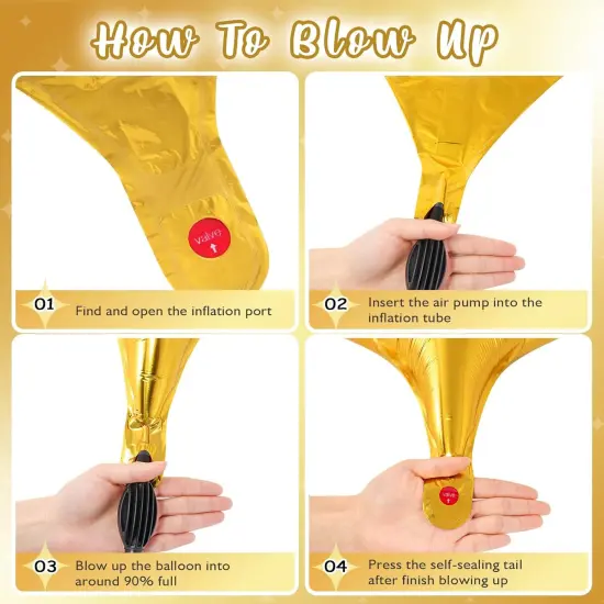 12 Pcs Four Angle Star Balloons,26 Inch and 10 Inch Gold Star Foil Balloons,Quadrangle Balloon Mylar Balloons Helium Balloons for Birthday Party Anniversary Wedding Baby Shower Decorations (Gold) {4}