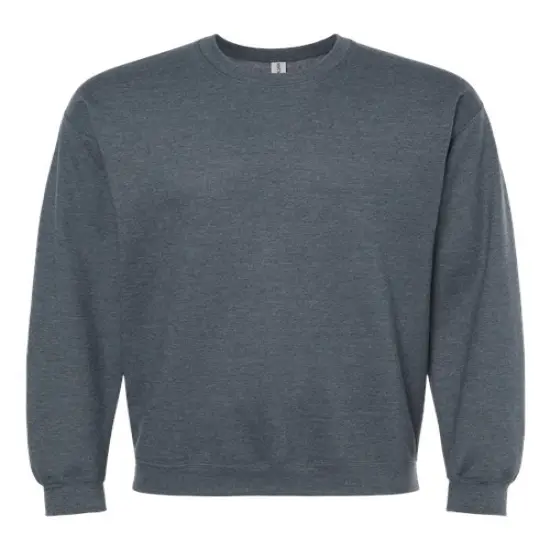 Gildan&reg; Midweight Crewneck Long Sleeve Sweatshirt Dark Heather {1}