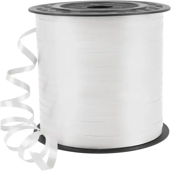 Curling Ribbon White, Balloon String Curly Ribbon 1 Roll for Gift Wrapping {1}