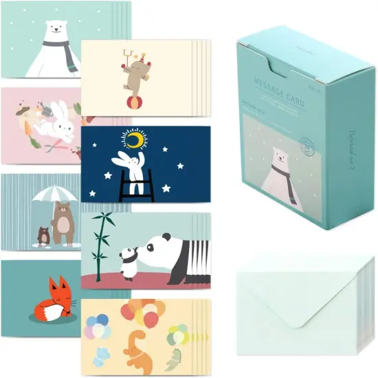 Message Befriend ver.2 Card - Mix 40 Mini Single cards, 20 envelopes Package {1}