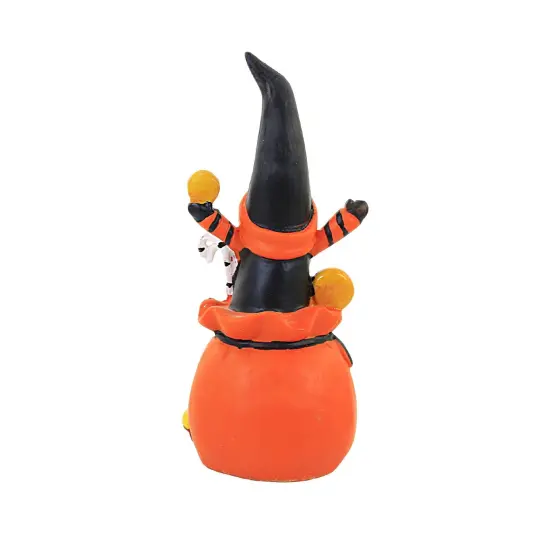 C & F 6.75 In Trick Or Treat Gnome Figurine Halloween Figurine , Lightweight Halloween Decor Candy Pumpkin Jack-O-Lantern Orange {2}