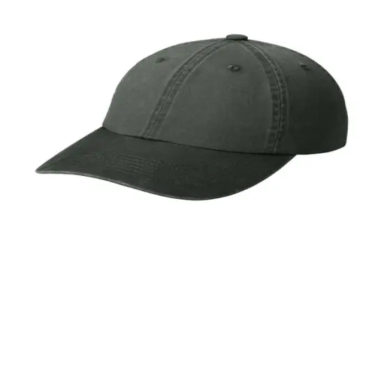 Port Authority&reg; Garment Washed Cap, Unstructured Low Profile Cotton Twill Hat with Adjustable Buckle Closure Faded Blue {4}