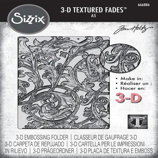 Sizzix 3D Texture Fades Embossing Folder A5 by Tim Holtz-Entangled {1}