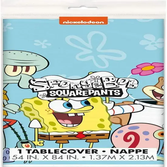 Spongebob Plastic Table Cover - 54X84 {1}