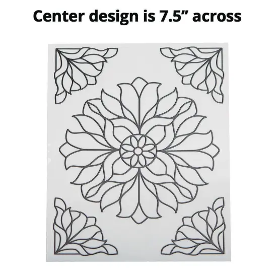 S&S Worldwide Color-Your-Own Stained Glass Window Clings. Use markers, or glass stain. No-Adhesive Static Cling, Repositionable, Raised Lines, 3 ea of 8 designs. Center approx. 7" to 8". Pack of 24. {6}