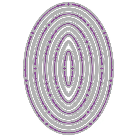 Sizzix Framelits Die 9/Pkg, Fanciful Reversed by Stacey Park-Clare Classic Ovals {3}